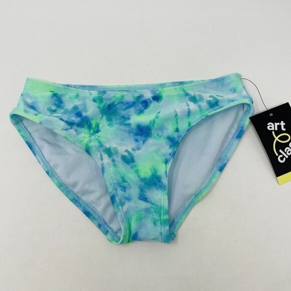 Art Class Girls Size Medium 8 Tie-Dye Bikini Swimsuit Bottoms in Green/Blue 1869 - Picture 1 of 7